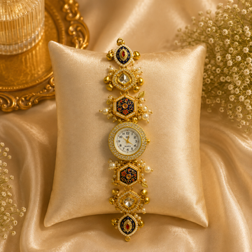 Royal Blue Meenakari Watch by Suryatra