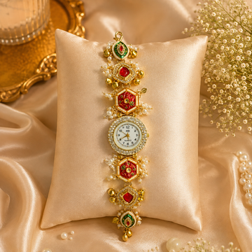 Royal Red Meenakari Watch by Suryatra