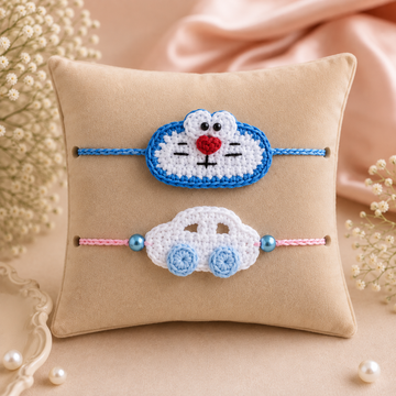 Doraemon & Little Wheels Rakhi Set of 2 by Suryatra
