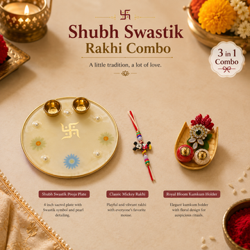 Shubh Swastik Rakhi Combo by Suryatra