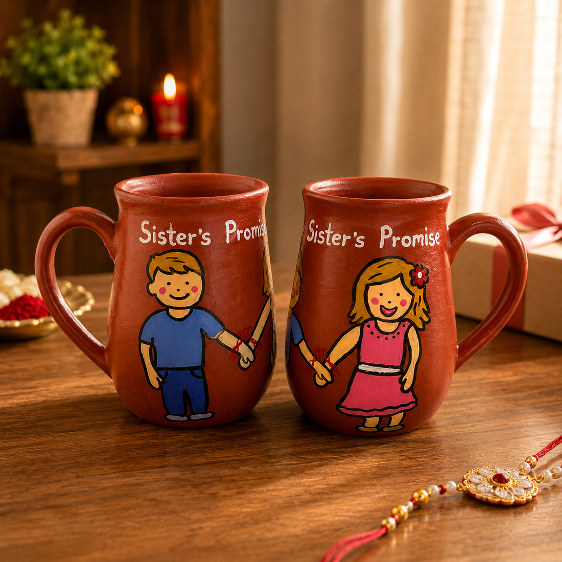 Sister's Promise Mug, Set of 2, by Suryatra