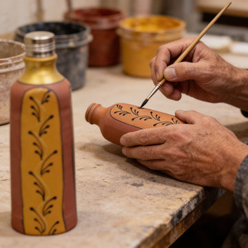 Golden Vine Artisan Bottle by Suryatra