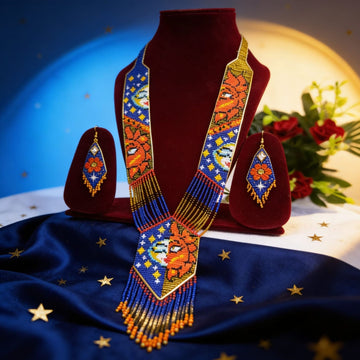 Celestial Bloom Beaded Jewelry Set By Suryatra