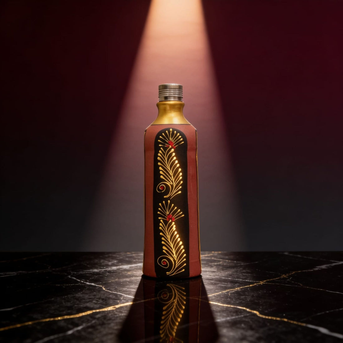 Noir Feather Artisan Bottle by Suryatra