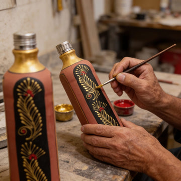 Noir Feather Artisan Bottle by Suryatra