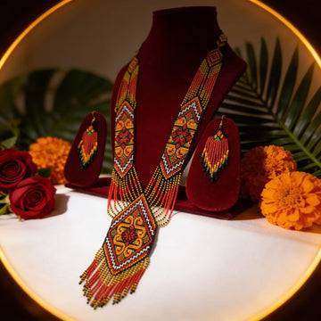 Heritage Bloom Beaded Jewelry Set By Suryatra