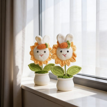 Bunny Bloom Crochet Decor by Suryatra