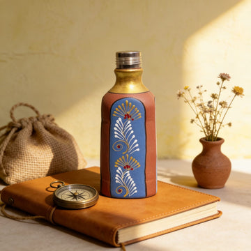 Azure Bloom Artisan Bottle by Suryatra