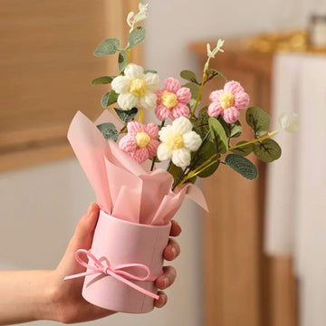 Blush Bloom Crochet Bouquet by Suryatra