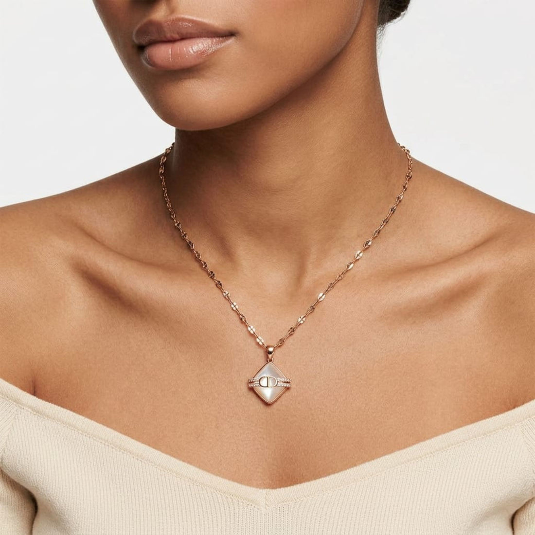 Pearl Heart Charm Necklace By Suryatra