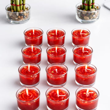 Crimson Glow Glass Candle by Suryatra