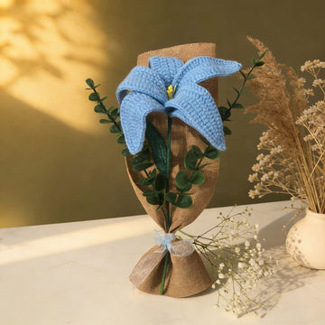 Crochet Blue Lily Bloom by Suryatra