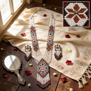 Ivory Heritage Beaded Jewelry Set By Suryatra