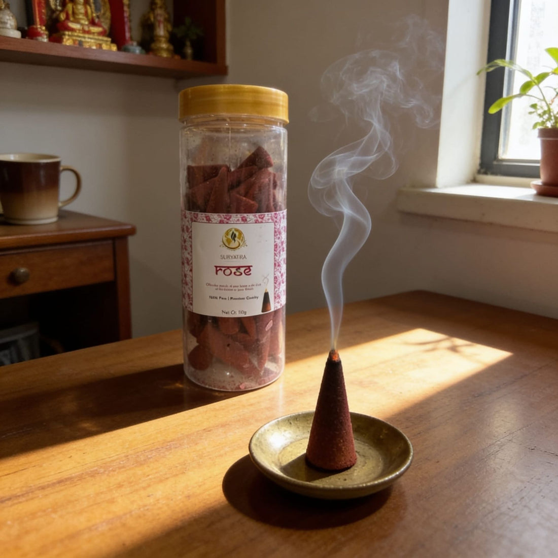 Rose Dhoop Cones by Suryatra