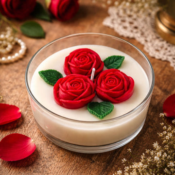 Royal Rose Garden Handcrafted Floral Candle by Suryatra