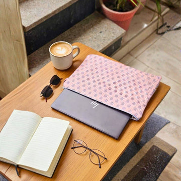 13 Inch Laptop/ipad Waterproof Sleeves (Pink and Blue) by Suryatra