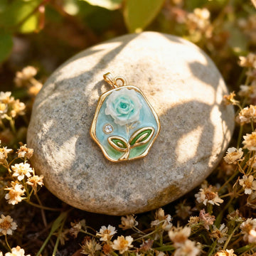 Aqua Bloom Pendant by Suryatra