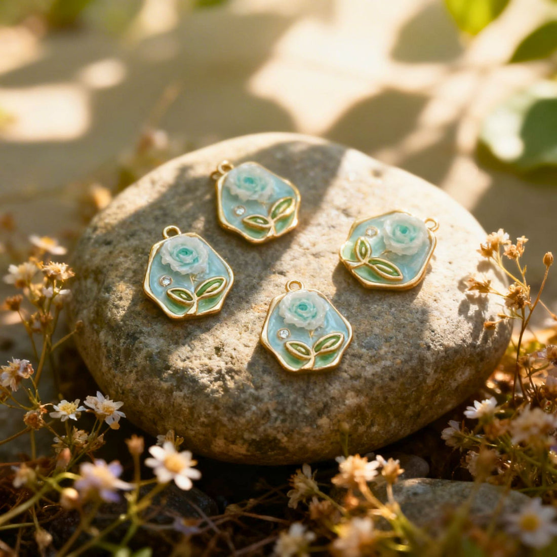 Aqua Bloom Pendant by Suryatra