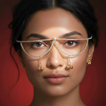 Crystal Facelets Chain Designer Nath Eyewear by Suryatra