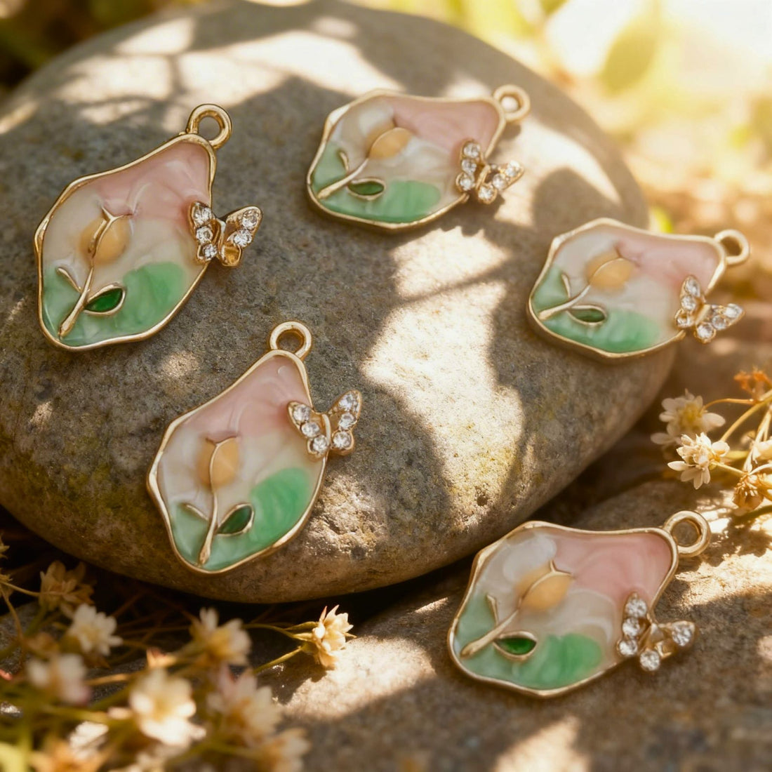 Blush Butterfly Bloom Pendant by Suryatra