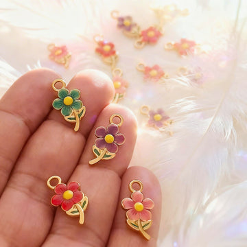 Colorful Floral Charm Pendant by Suryatra