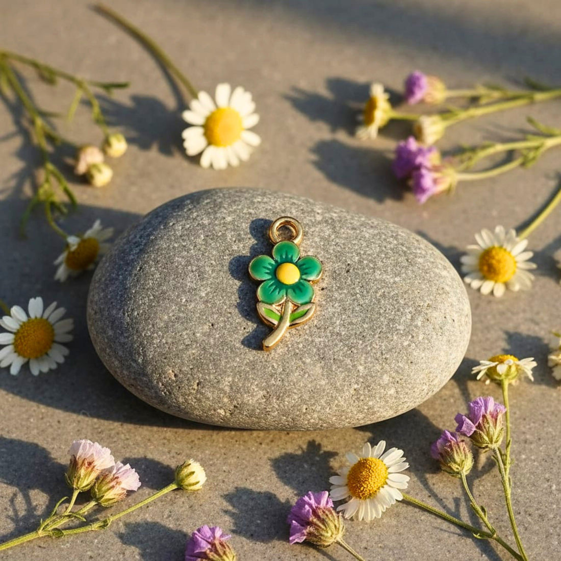 Colorful Floral Charm Pendant by Suryatra