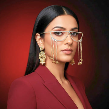 Bridal Crystal Facelets Chain Eyewear by Suryatra