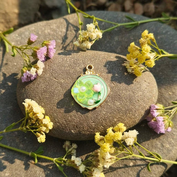 Emerald Bloom Pearl Pendant by Suryatra