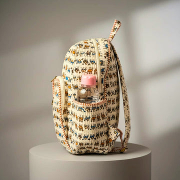 Camel Print Quilted Backpack by Suryatra