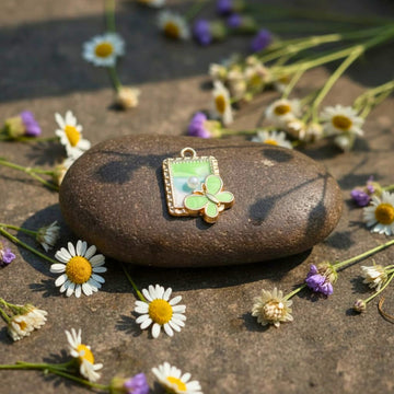 Clover Charm Pearl Pendant by Suryatra