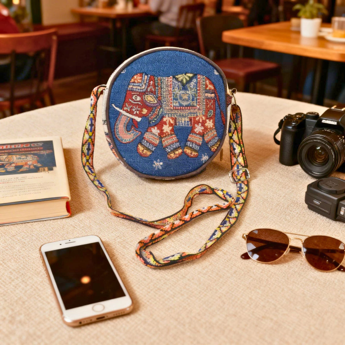 Jaipur Heritage Elephant Sling Bag by Suryatra
