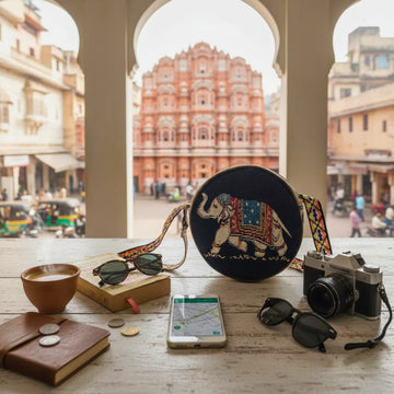 Classic Elephant Heritage Sling Bag by Suryatra