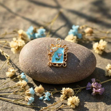 Butterfly Bloom Frame Pendant by Suryatra