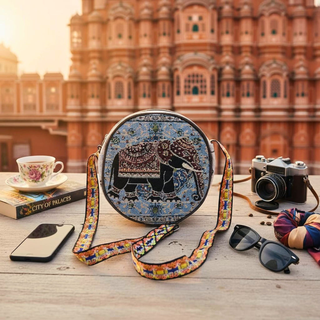 Royal Elephant Heritage Sling Bag by Suryatra