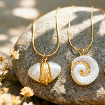 Ocean Spiral Shell Pendant by Suryatra