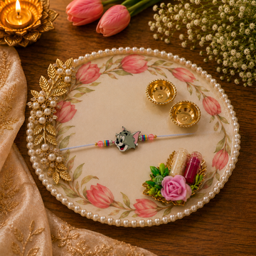 Tulip Pearl Rakhi Combo by Suryatra